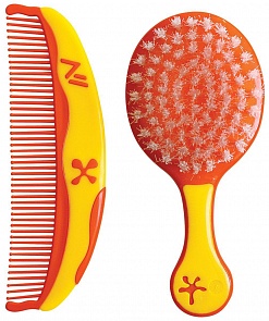 Набор для детей – Звездочки, расческа и щетка (Lubby, 12008/144/12)